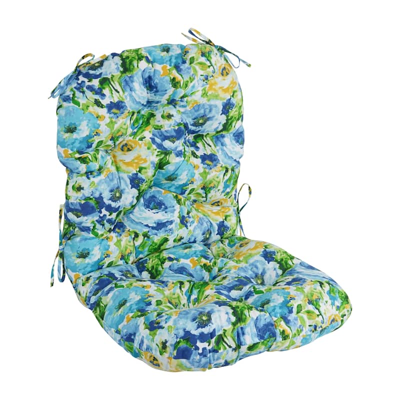 24-inch by 48-inch Outdoor Seat/Back Chair Cushion (Cushion Only) - Lesandra Sunblue
