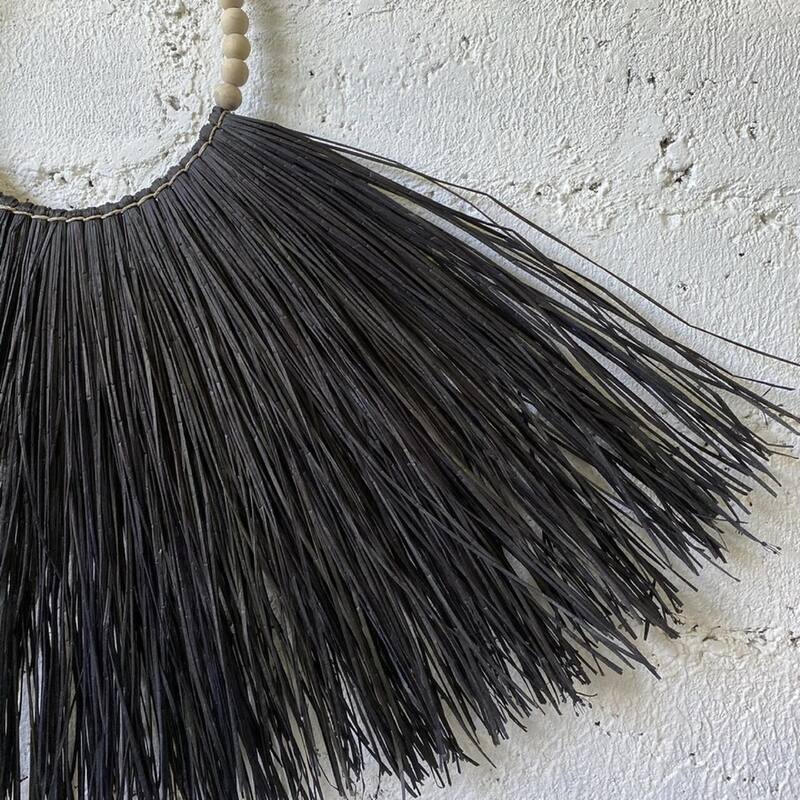 Artissance 31 in. Tall Black/Natural Finish Straw Wall Decor Large