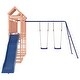 preview thumbnail 3 of 16, vidaXL Swing Set Outdoor Backyard Wooden Playground Equipment for Kids Age 3-8