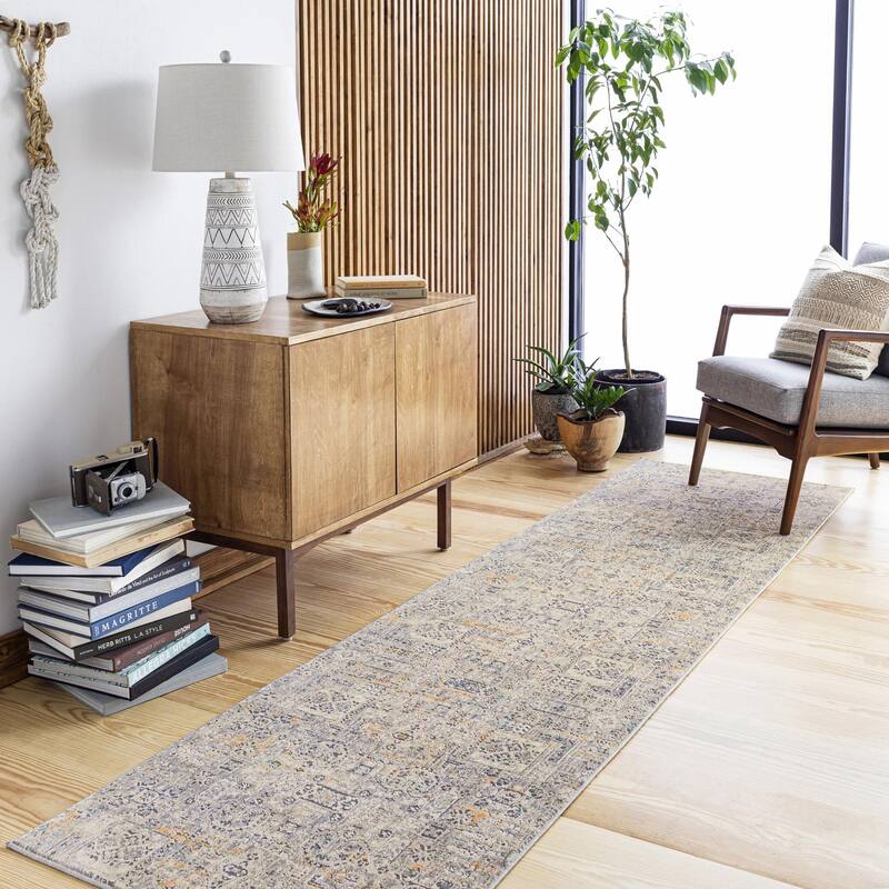 Livabliss Traditional Cardiff Medallion Area Rug - 2'7" x 7'3" - Camel