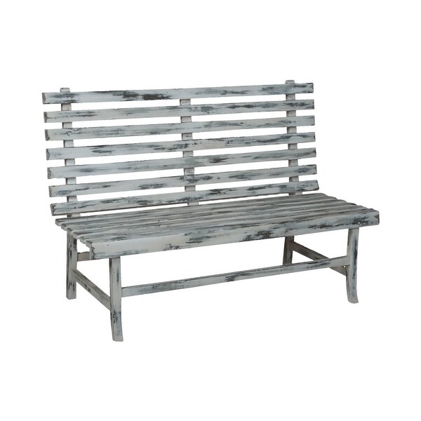 GuildMaster 654506 Waterfront 58" Wide Mahogany Bench - Waterfront Driftwood