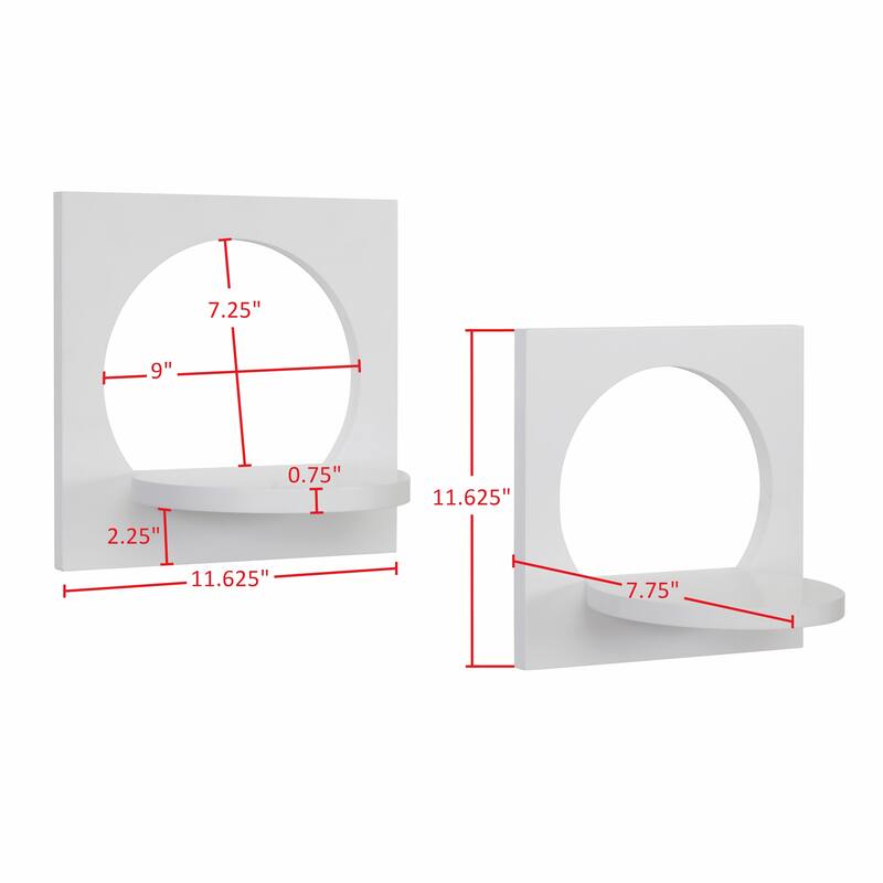Danya B. Set of 2 Silhouette Shelves-White