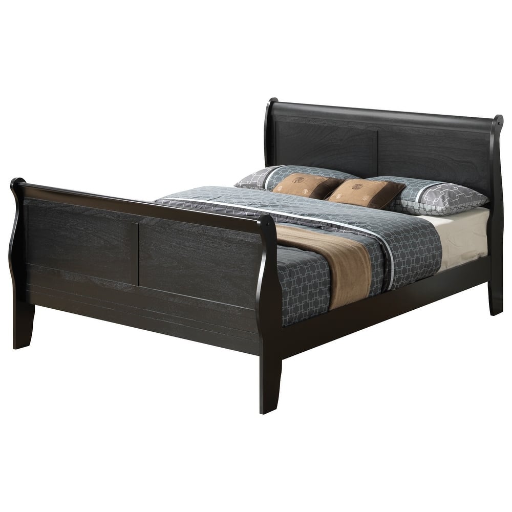 Full Size Traditional Platform Bed with Durable Particle Board Construction and Easy Assembly