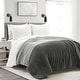 preview thumbnail 4 of 16, Lush Decor Farmhouse Color Block Ultra Soft Faux Fur All Season Kids Comforter Set  Light Gray - Twin