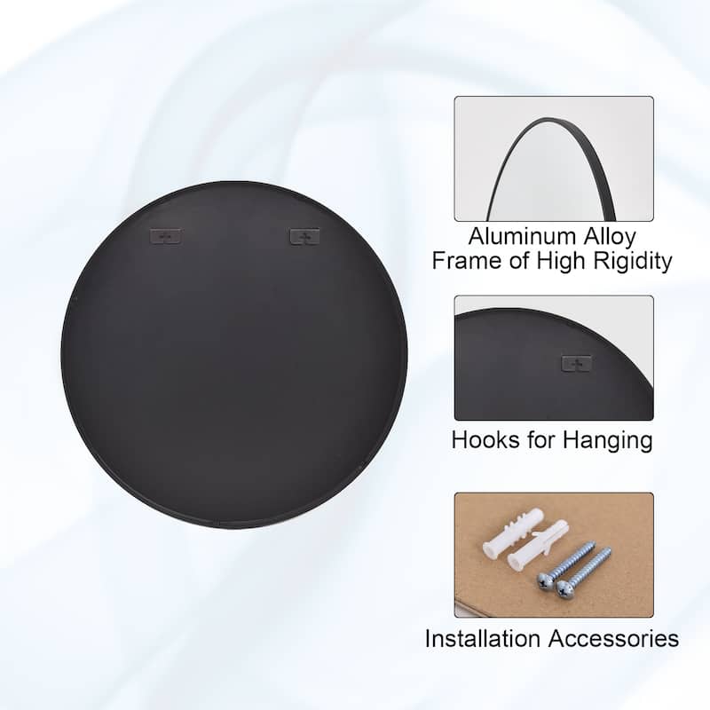 Round Wall Mirror Bathroom Metal Frame Vanity Mirror