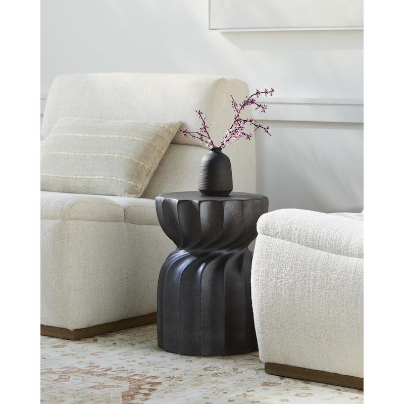 Livabliss Alexia Traditional Garden Stool - Black