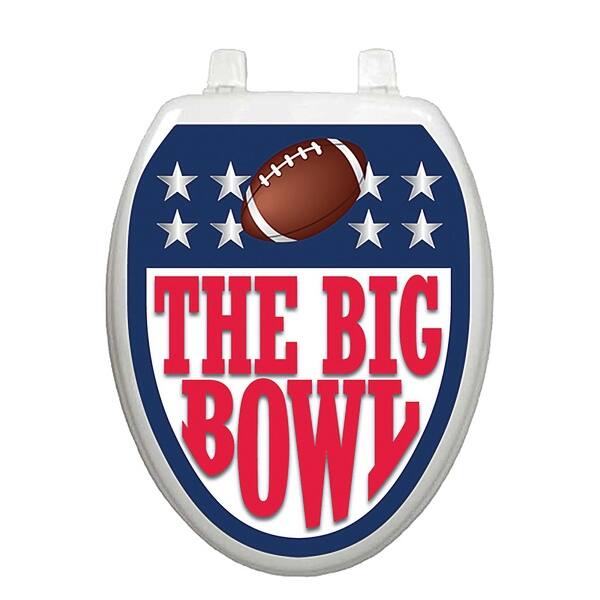 Shop The Big Bowl Football Toilet Lid Tattoo Overstock 15813006