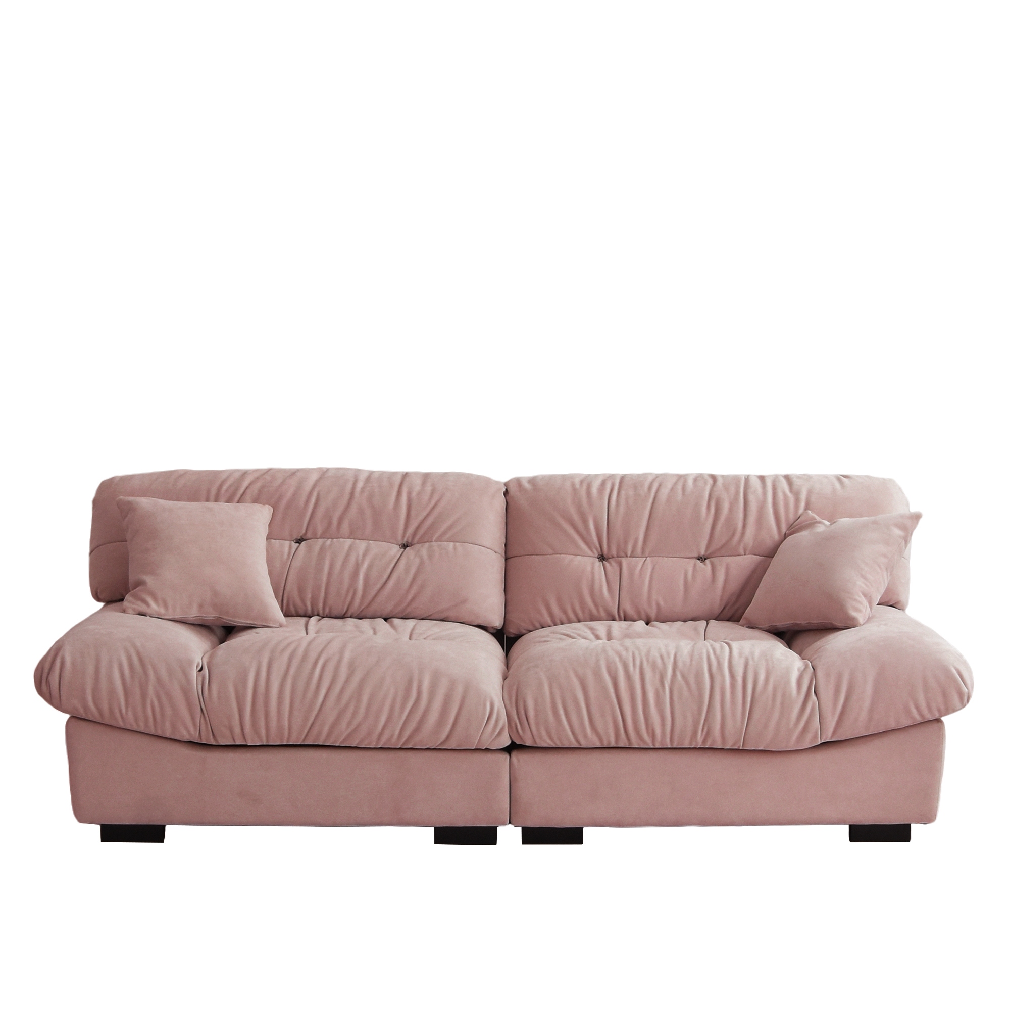 89 Fluffy Cloud Couches Sectional Modern Minimalist Sofas With Two Pillows Grey
