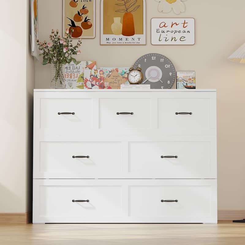 Full Size Bed Cabinet Dresser Bed w/ Drawer Convert into Cube Cabinet