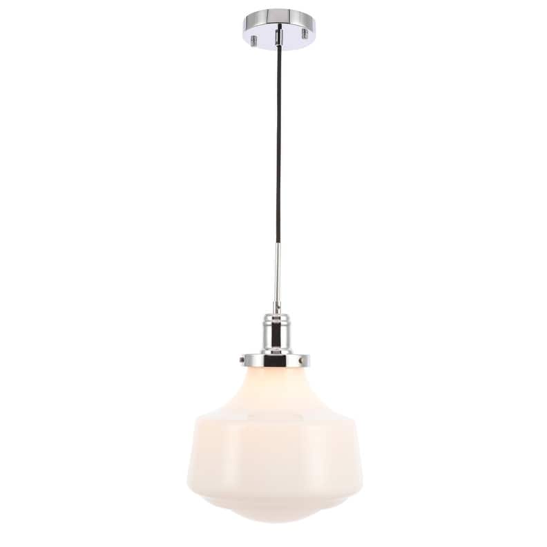 Klyli 11-inch 1-light Frosted Glass Hanging Pendant