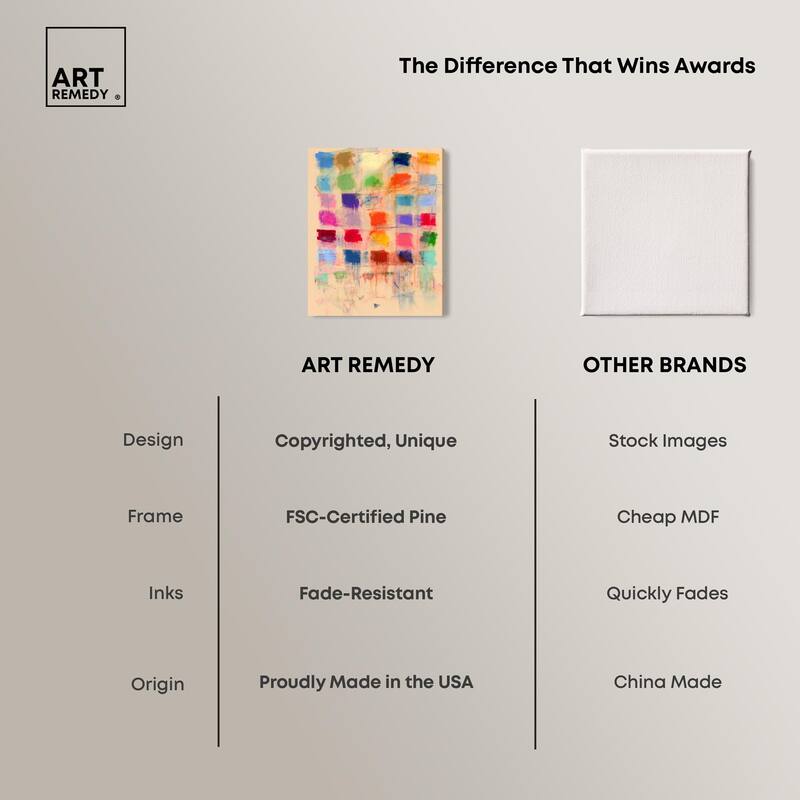 Color Blocks Canvas by Art Remedy, Gallery Wrapped