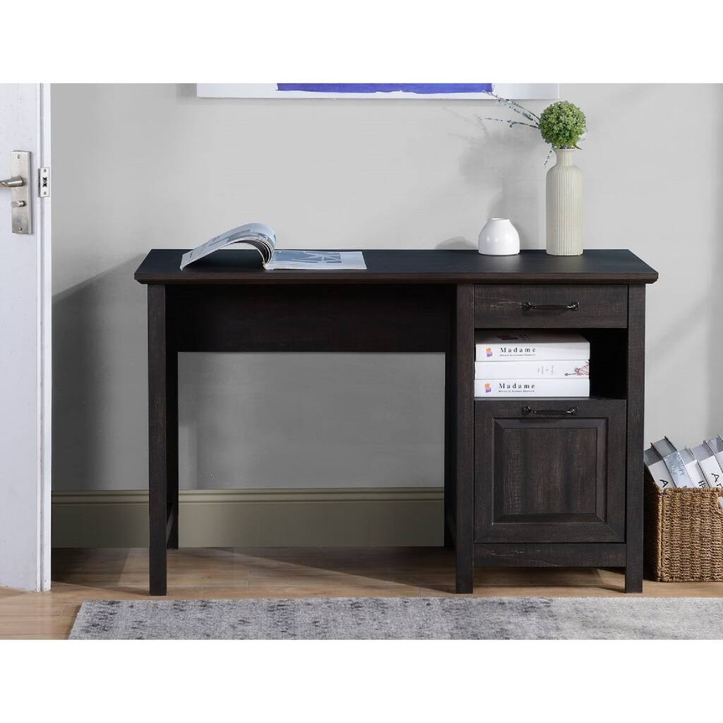Black Oak Computer Desk