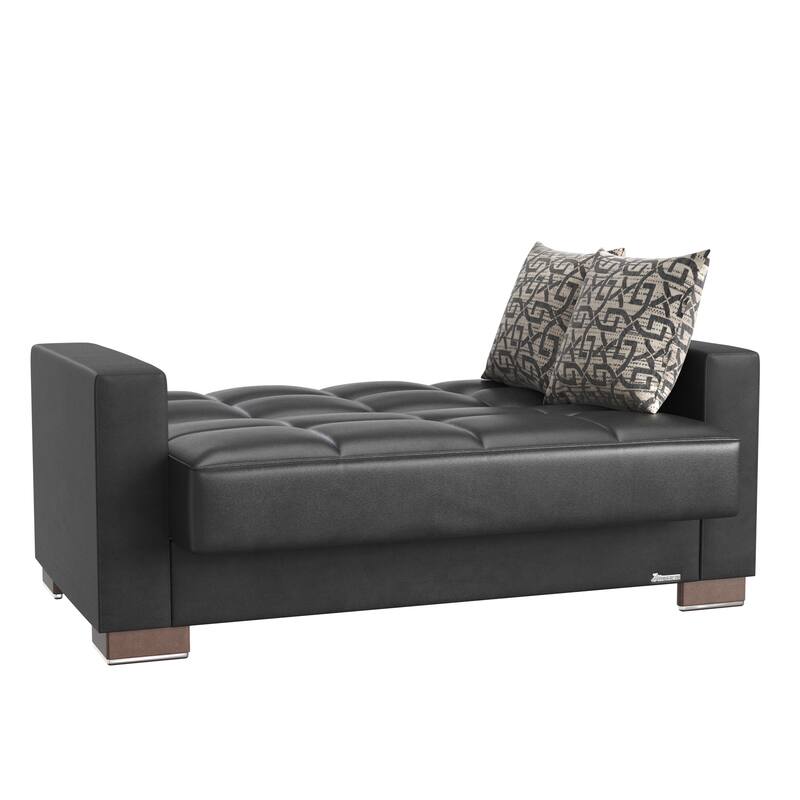 Collection Upholstered Convertible Loveseat With Storage