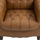preview thumbnail 39 of 69, Tufted Vegan Leather Accent Chair Upholstered Armchair