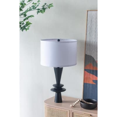 A&B Home Table Lamp with Two Varying Round Accents
