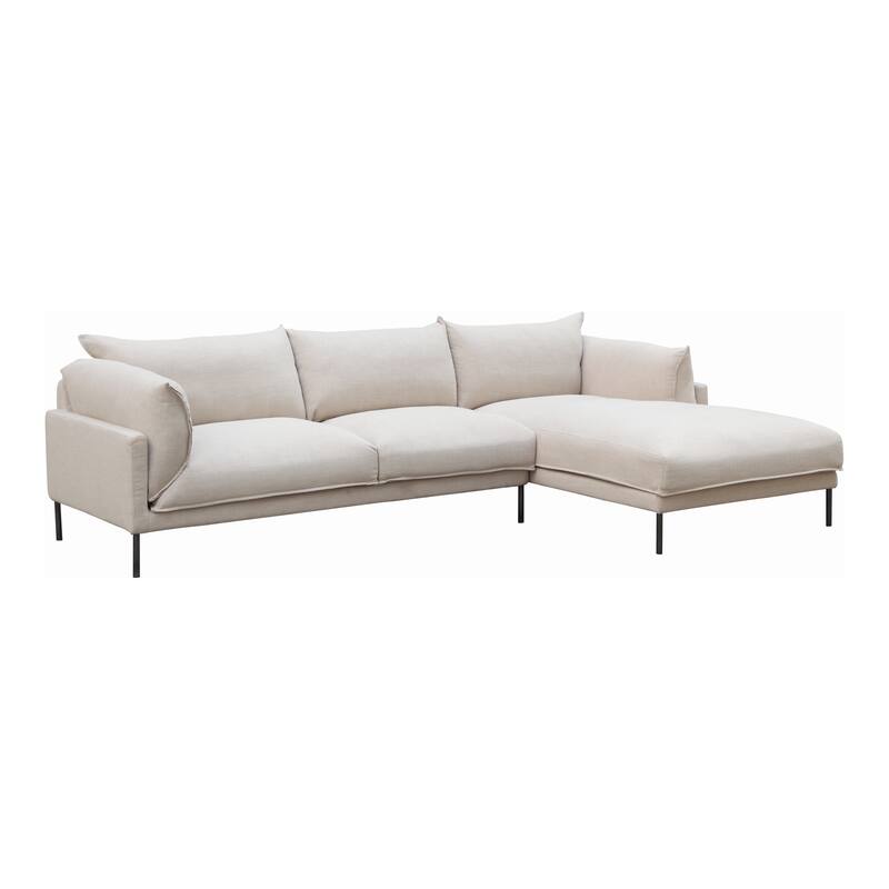 Aurelle Home Modern Deep Seat Chaise Sectional
