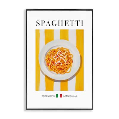 Stupell Traditional Spaghetti Pasta Framed Giclee Art Design By Andreas Magnusson