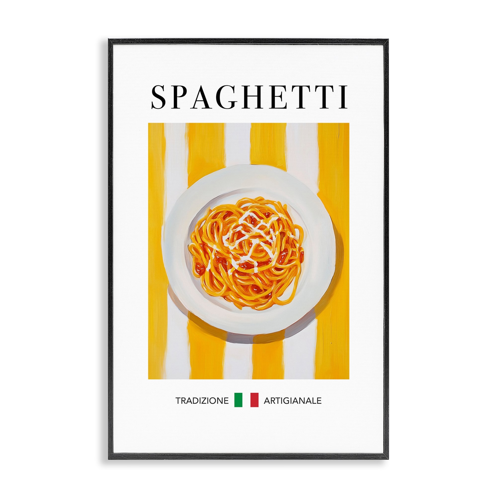 Stupell Traditional Spaghetti Pasta Framed Giclee Art Design By Andreas Magnusson