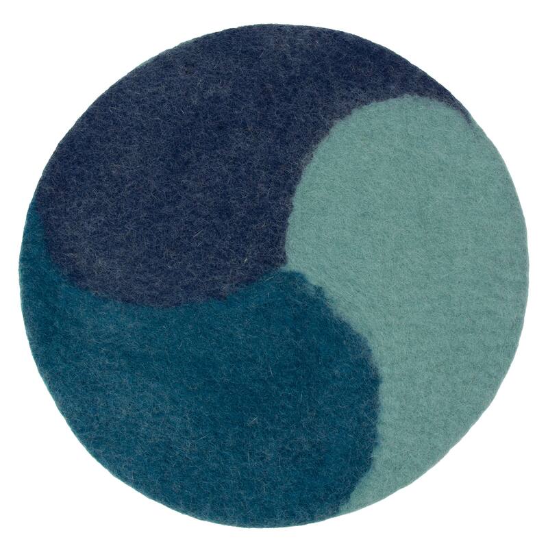 Handmade Felt Paisley Charger, Trivet & Coaster Gift Set