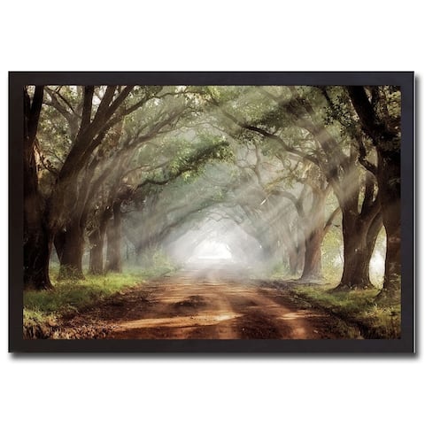 Evergreen Plantation by Mike Jones Black Framed Canvas Art (27 in x 39 in)
