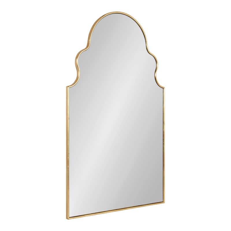 Kate and Laurel Vania Moroccan Arch Wall Mirror - 20x34 - Gold