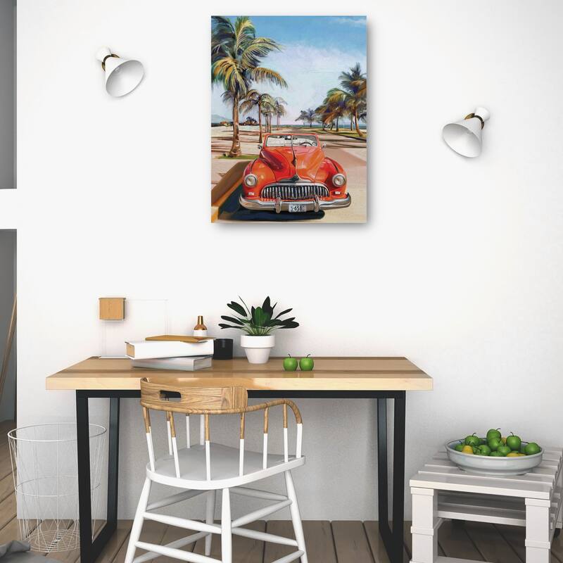 Retro Beach Day I By Studio Arts Canvas Art Print