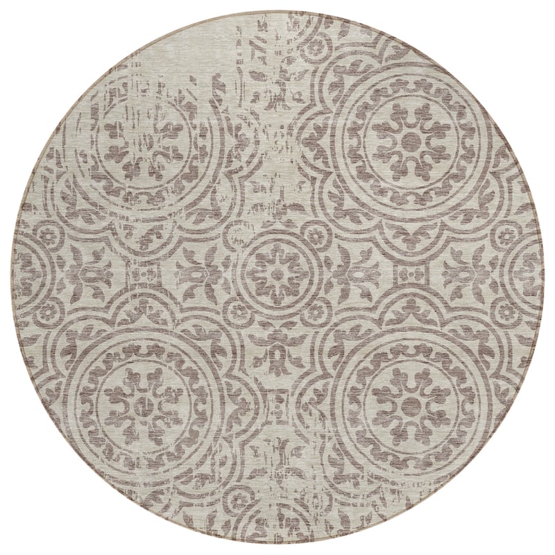 Machine Washable Indoor/ Outdoor Chantille Suzani Vintage Rug