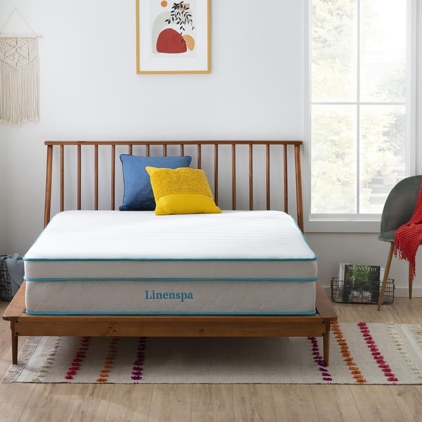slide 2 of 8, Linenspa Essentials 12-inch Gel Hybrid Mattress