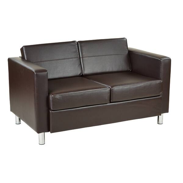 slide 2 of 7, Pacific Love Seat in Espresso Faux Leather