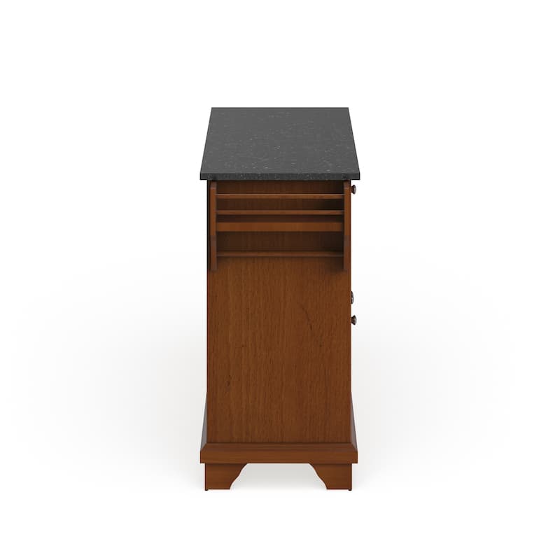 Crosley Lafayette Granite Top Full Size Kitchen Island/Cart - 18"d x 51.5"w x 36"h