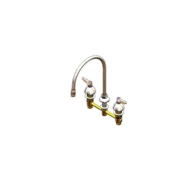 T and S Brass B-2852 2.2 GPM 8" Concealed Deck Mounted Lavatory Faucet with 8-13/16" Swivel Gooseneck Spout - Chrome