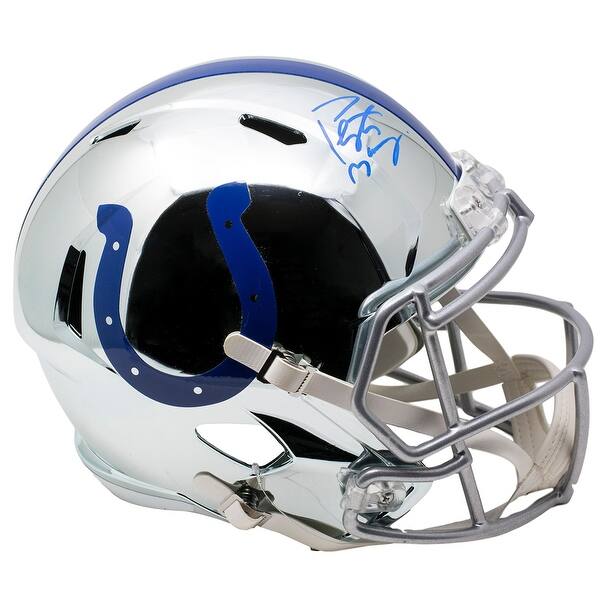 Shop Peyton Manning Signed Colts Full Size Replica Chrome Helmet