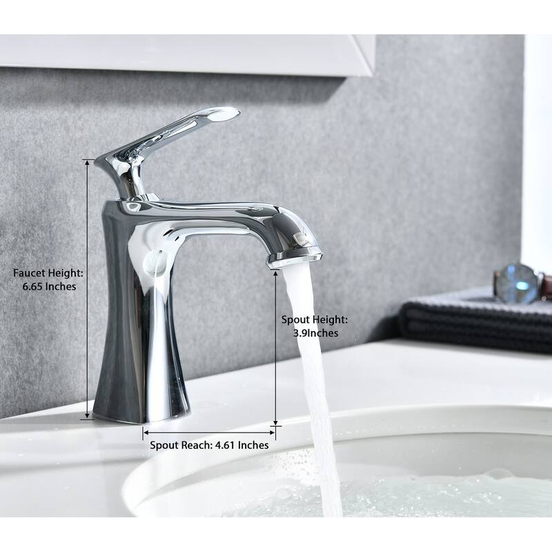 BATHLET Single Hole Single Handle Bathroom Sink Faucet