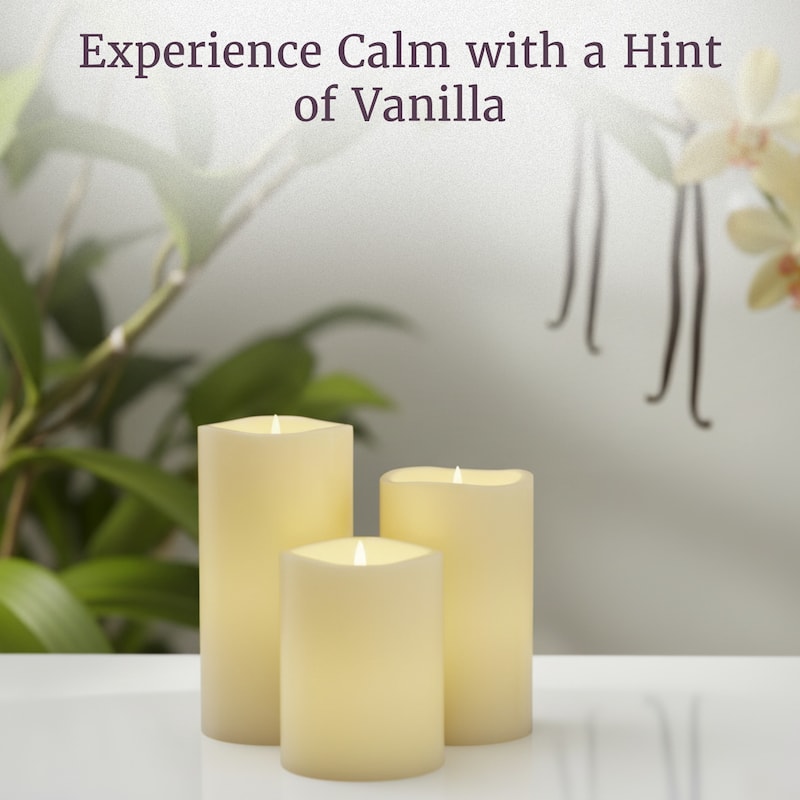 Lavish Home Set of 3 LED Flameless Candle with Remote