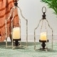 preview thumbnail 2 of 22, Glitzhome Farmhouse Metal Decorative Lanterns Candle Holder with Handle Wedding Decor