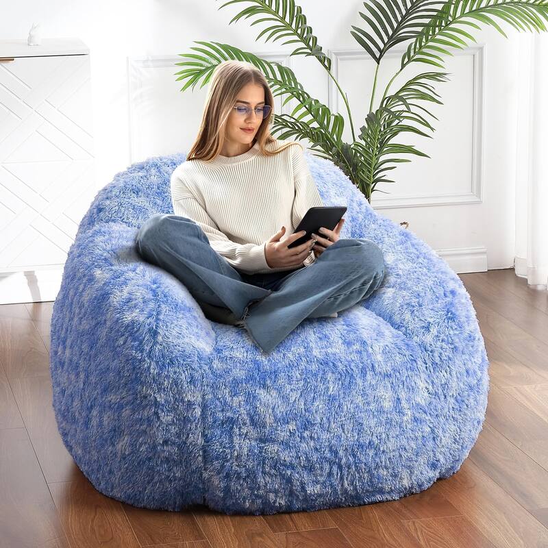 Bean Bag Chair, Plush Armrest Beanbag Sofa, Cozy Lounge Seat