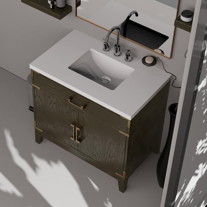 Laurel Bath Vanity with Cultured Marble Top and Sink