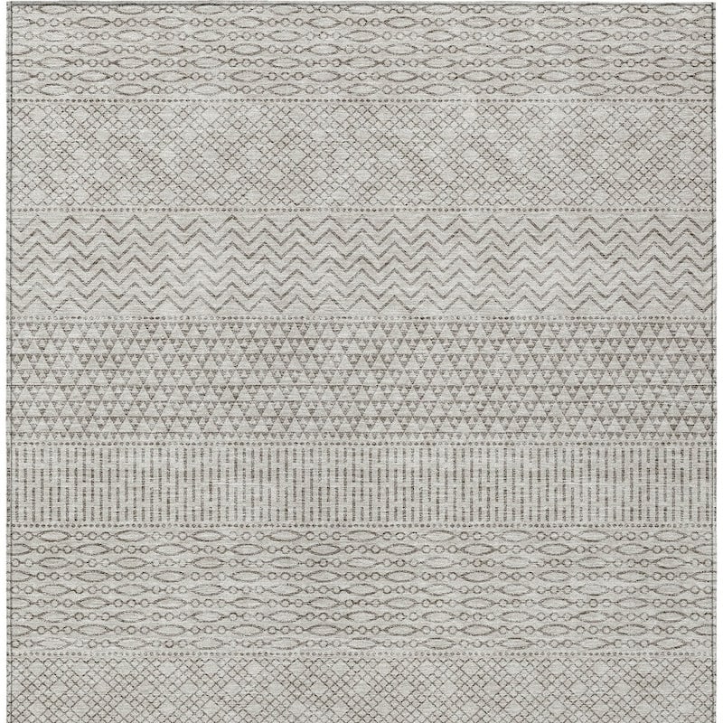 HomeRoots Chevron Modern Rectangle Outdoor Rug
