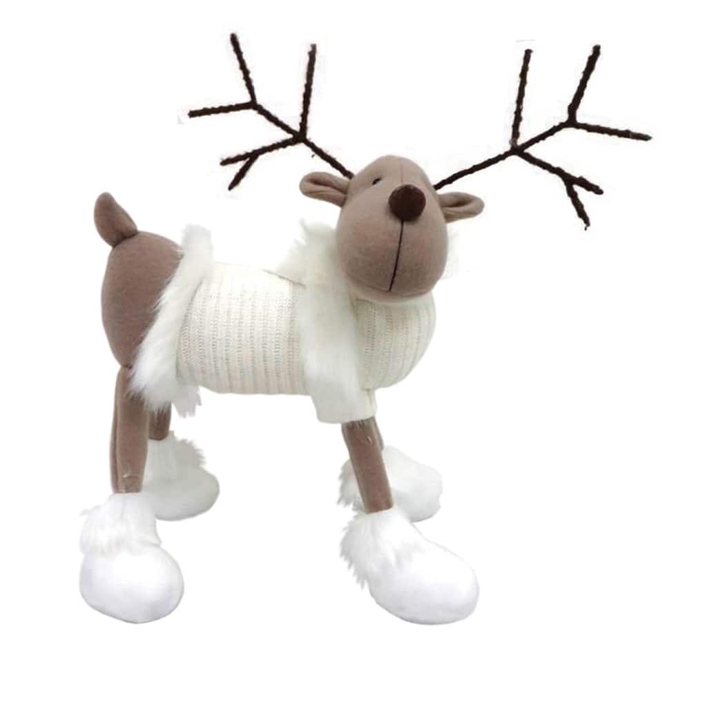 18" Reindeer with Sweater Plush Christmas Figurine