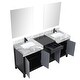 preview thumbnail 102 of 157, Lexora Zilara Bathroom Vanity Complete Set in Black and Grey with Faucet