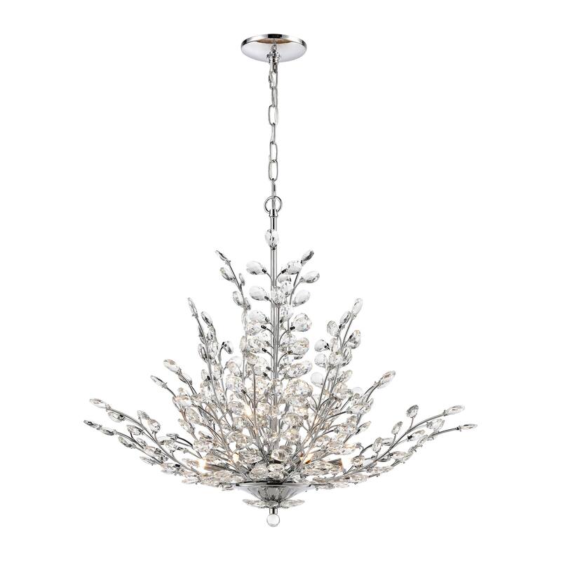 Elk Home Crystique Polished Chrome With Crystal 9 Light Chandelier