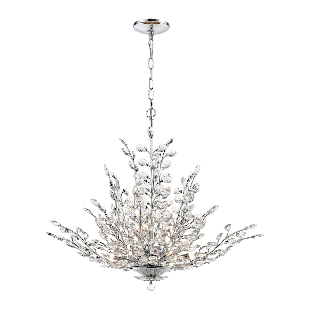 Elk Home Crystique Polished Chrome With Crystal 9 Light Chandelier