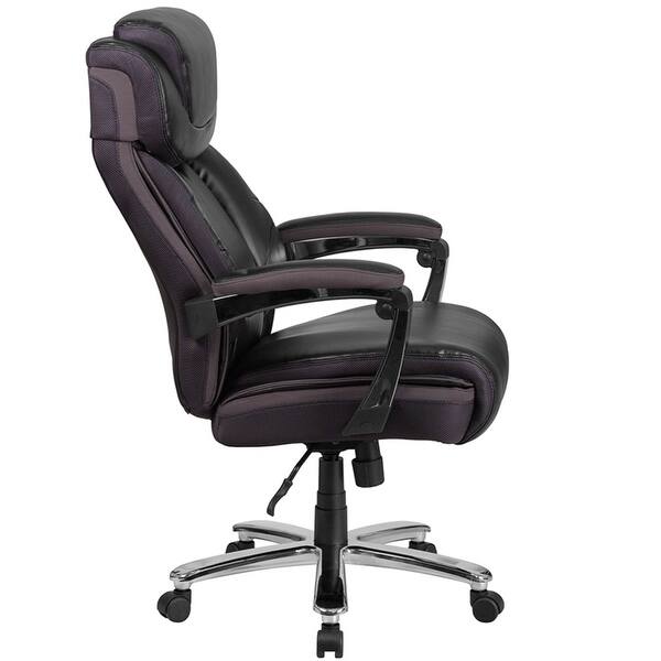 Aberdeen Big Tall Black Leather Executive Swivel Chair Wide Seat Tilt Lock On Sale Overstock 16627727