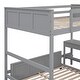 preview thumbnail 21 of 22, Twin Loft Bed, Full Platform Bed with Wheels, Twin Over Full Bunk Bed with Writing Desk, Ladder, Guardrail and 2 Drawers