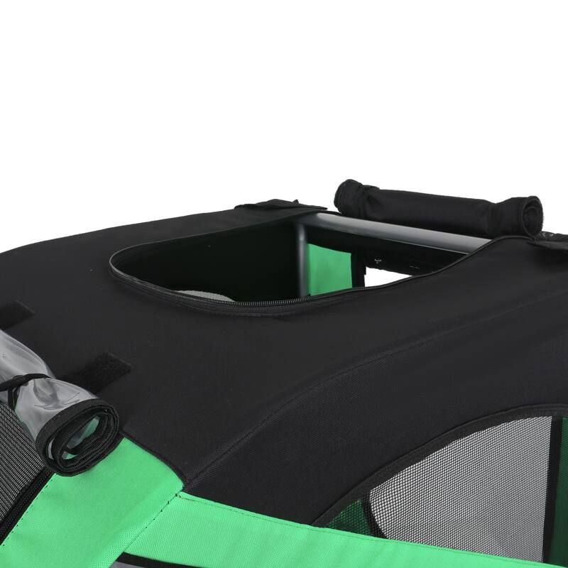 Large Folding Bike Trailer for Dogs, 100LB Capacity All-Terrain Pet Carrier for Cycling, Jogging, Camping & Outdoor Adventures