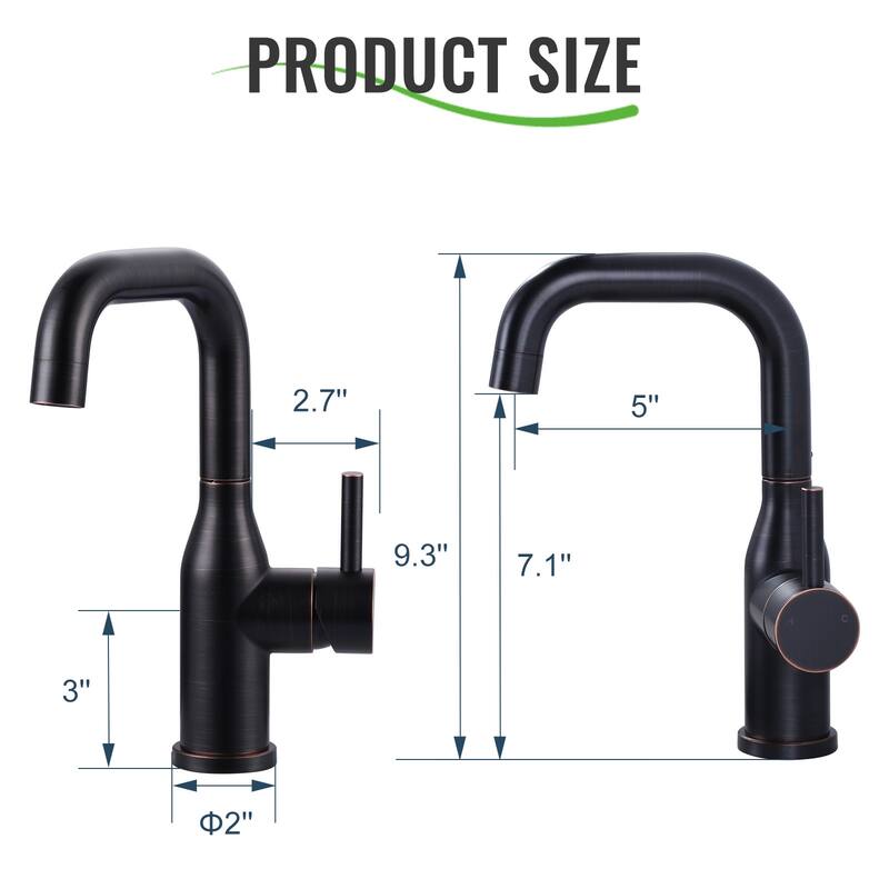 WOWOW Single Handle Bar Faucet With Swivel Spout
