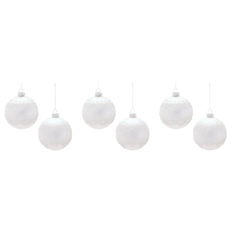 Round Glass Ornament Set of 6