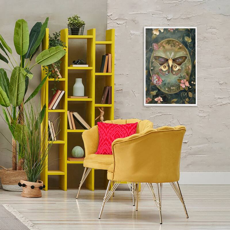 Stupell Ornate Victorian Moth Framed Giclee Art Design By The Dutch Lady