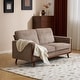 preview thumbnail 6 of 5, Modern Farmhouse Velvet Upholstery Loveseat With Solid Wood Frame Compact 2-Seater Couch For Small Space