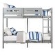 preview thumbnail 4 of 12, Artsy Twin over Twin Bunk Bed with Removable Ladder, Hanger and 14+14 Slat System, Space-Saving Knock-Down Design